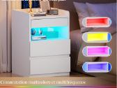Naktiniai staliukai Bewishome su apšvietimu 2 vnt - nuotraukos Nr. 6