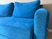 Magrės sofa-lova, 2 vietų, mėlyna/ turkio - nuotraukos Nr. 2