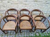 Vintažinės mid century ratango kėdės - nuotraukos Nr. 2