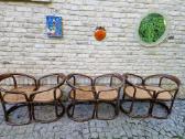 Vintažinės mid century ratango kėdės - nuotraukos Nr. 3