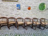 Vintažinės mid century ratango kėdės - nuotraukos Nr. 14