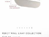 Naujas sieninis šviestuvas Percy Wall Lamp baltas - nuotraukos Nr. 3