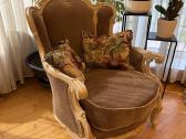 Klasikinė prabangi sofa su foteliu - nuotraukos Nr. 7