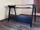 Modernus juodas stiklinis stalas120-60cm - nuotraukos Nr. 2