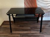 Modernus juodas stiklinis stalas120-60cm - nuotraukos Nr. 5