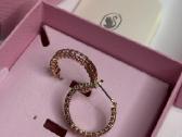 Swarovski Matrix Hoop Rožiniai Auskarai - nuotraukos Nr. 3
