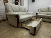 Labai tvarkinga natūralios odos dvivietė sofa - nuotraukos Nr. 5