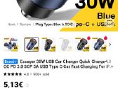 Essager 30w automobilinis pakrovėjas telefonui - nuotraukos Nr. 4