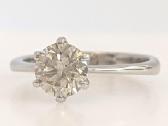 Sužadėtuvių žiedas su 1,02 ct briliantu - nuotraukos Nr. 3