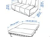 Lycksele Murbo Dvivietė sofa-lova - nuotraukos Nr. 3