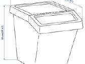 Atliekų rūšiavimo dėžė 60l Sortera Ikea - nuotraukos Nr. 2