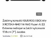 Xbox Rog Ally X Ai z2 extreme - nuotraukos Nr. 3
