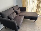 Stilingas pilkas sofa-kampas, 190x158 cm - nuotraukos Nr. 2