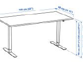 Ikea Trotten 160x80, reguliuojamo aukščio stalas - nuotraukos Nr. 3