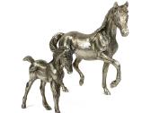 Metalinės žirgų statulos 2 vnt. Komplektas - nuotraukos Nr. 3