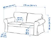 Ikea dvivietė sofa Ektorp - nuotraukos Nr. 6