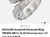 Originalus Bvlgari Serpenti Žiedas su deimantais - nuotraukos Nr. 3