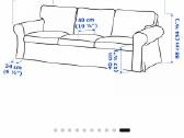 Trivietė sofa Ektorp - nuotraukos Nr. 2