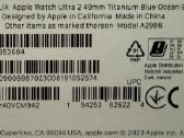 Apple Watch Ultra 2 49mm Titanium Blue Ocean Band - nuotraukos Nr. 2