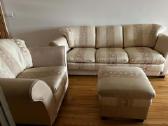 Svetainės sofa lova su pufiku ir foteliu - nuotraukos Nr. 2
