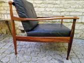 Vintažinis mid century palisandro masyvo fotelis - nuotraukos Nr. 19