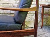 Vintažinis mid century palisandro masyvo fotelis - nuotraukos Nr. 30