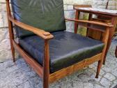 Vintažinis mid century palisandro masyvo fotelis - nuotraukos Nr. 33