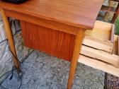 Vintažinis mid century tikmedžio darbo stalas - nuotraukos Nr. 6