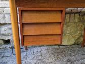 Vintažinis mid century tikmedžio darbo stalas - nuotraukos Nr. 9