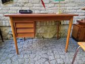 Vintažinis mid century tikmedžio darbo stalas - nuotraukos Nr. 10
