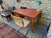 Vintažinis mid century tikmedžio darbo stalas - nuotraukos Nr. 13