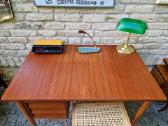 Vintažinis mid century tikmedžio darbo stalas - nuotraukos Nr. 14