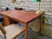 Vintažinis mid century tikmedžio darbo stalas - nuotraukos Nr. 16