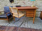 Vintažinis mid century tikmedžio darbo stalas - nuotraukos Nr. 23