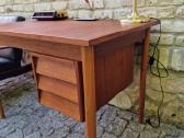 Vintažinis mid century tikmedžio darbo stalas - nuotraukos Nr. 27