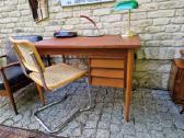 Vintažinis mid century tikmedžio darbo stalas - nuotraukos Nr. 32