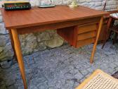 Vintažinis mid century tikmedžio darbo stalas - nuotraukos Nr. 33