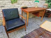 Vintažinis mid century tikmedžio darbo stalas - nuotraukos Nr. 37