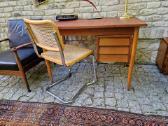 Vintažinis mid century tikmedžio darbo stalas - nuotraukos Nr. 38