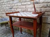 Vintažinė mid century raudonmedžio konsolė - nuotraukos Nr. 2