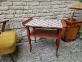 Vintažinė mid century raudonmedžio konsolė - nuotraukos Nr. 7