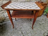 Vintažinė mid century raudonmedžio konsolė - nuotraukos Nr. 10