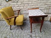 Vintažinė mid century raudonmedžio konsolė - nuotraukos Nr. 14