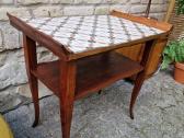 Vintažinė mid century raudonmedžio konsolė - nuotraukos Nr. 18