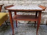 Vintažinė mid century raudonmedžio konsolė - nuotraukos Nr. 19