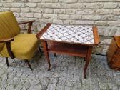 Vintažinė mid century raudonmedžio konsolė - nuotraukos Nr. 20