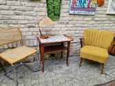 Vintažinė mid century raudonmedžio konsolė - nuotraukos Nr. 27