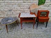 Vintažinė mid century raudonmedžio konsolė - nuotraukos Nr. 31