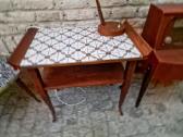 Vintažinė mid century raudonmedžio konsolė - nuotraukos Nr. 32