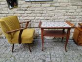 Vintažinė mid century raudonmedžio konsolė - nuotraukos Nr. 36